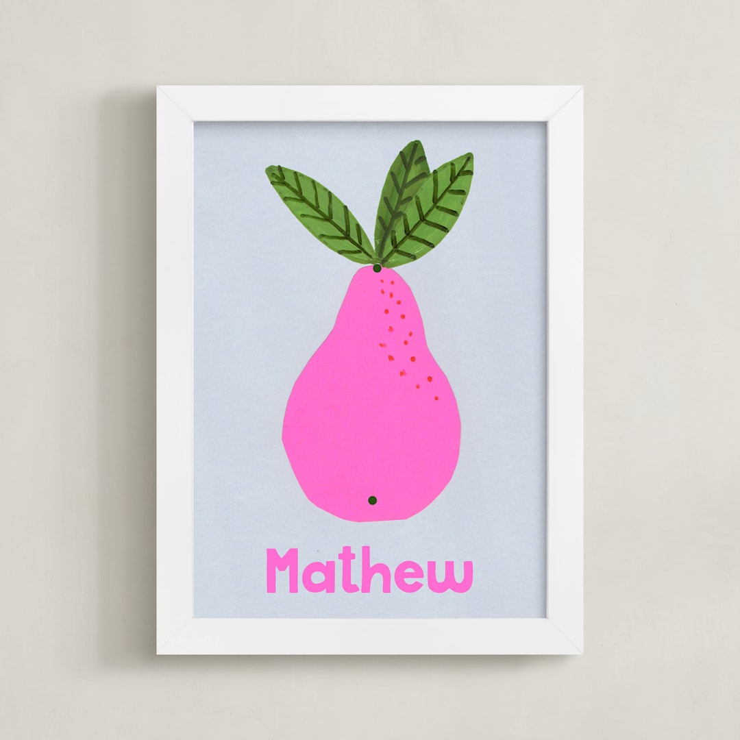 "My Fruity Family II" - Personalized Art Print in Candy by Marta Crea - Framed