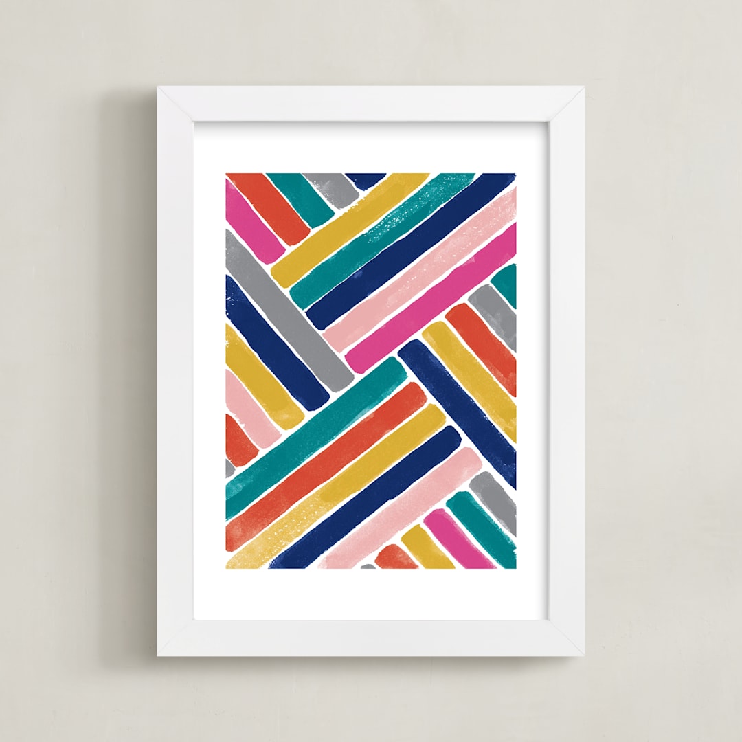 "Crossroads" - Art Print in Rainbow by Stardust Design Studio - Framed