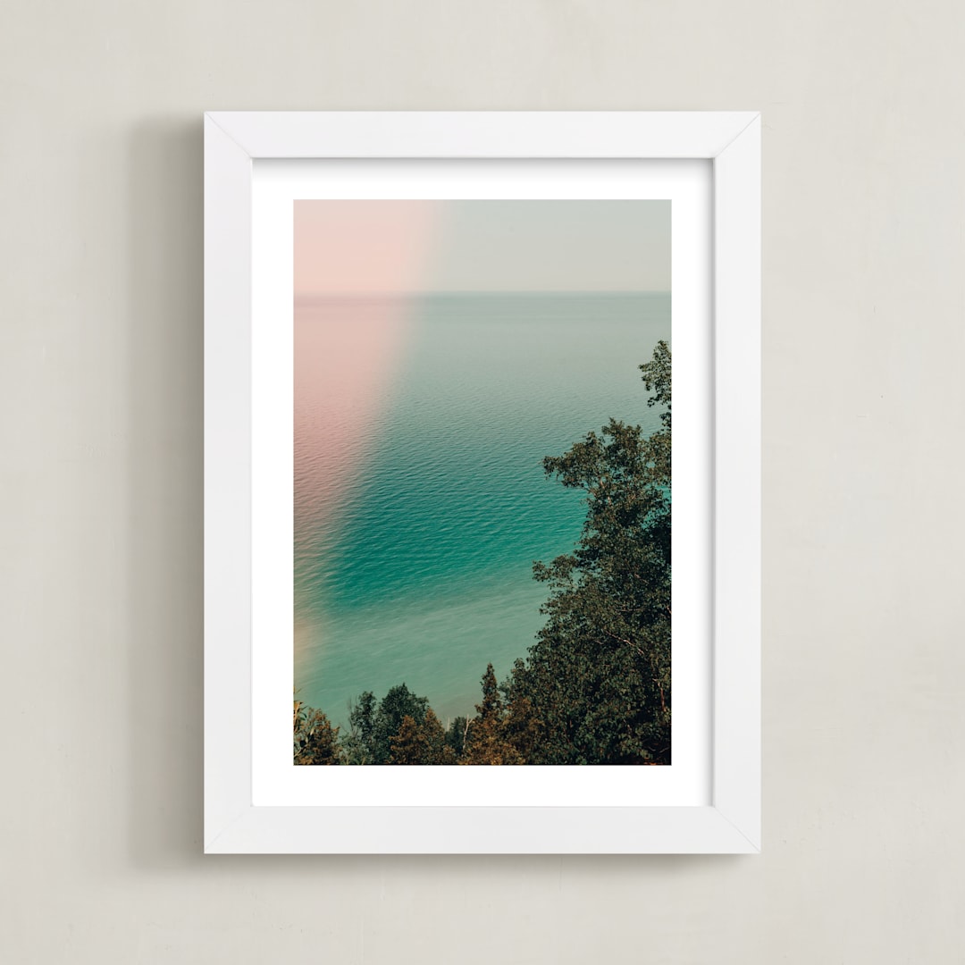 "Idyllic Day" - Art Print in Blue Aqua by OLIVIA JOY ST.CLAIRE - Framed