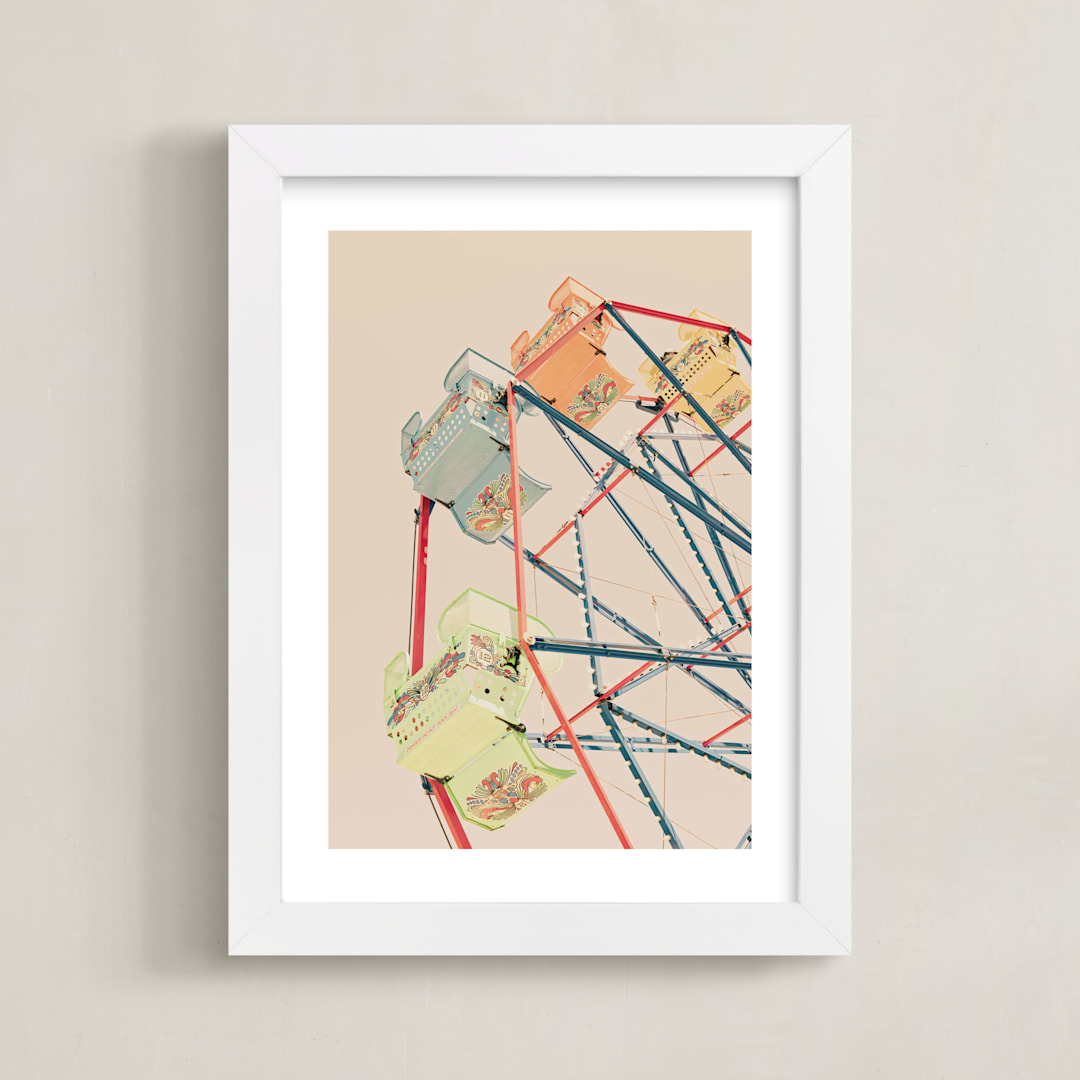 "Soaring 01" - Art Print in Cotton Candy by Shawna Urban - Framed