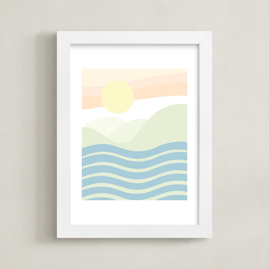 "We Keep It Rockin'" - Art Print in California Sunscape by Summer Strauch - Framed