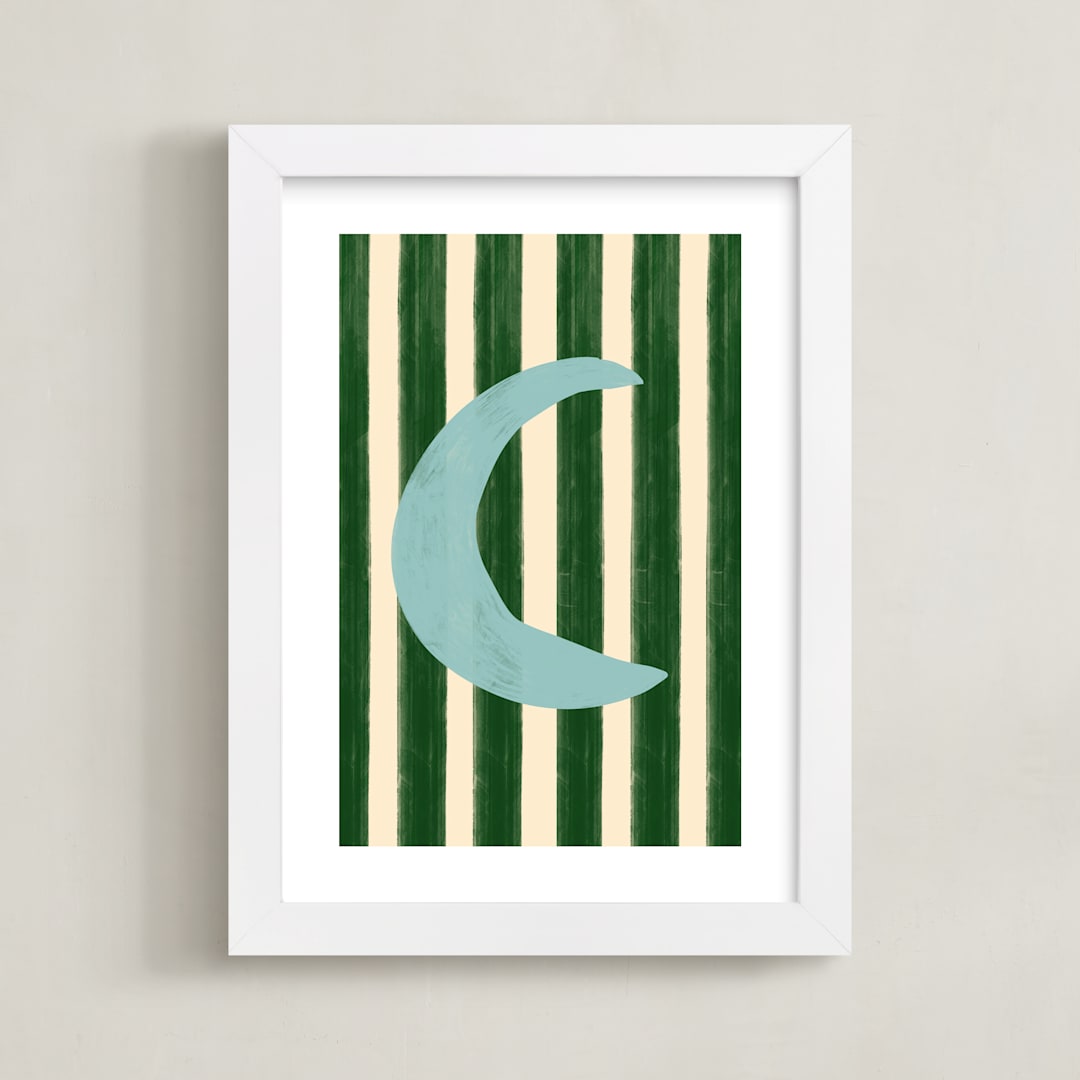 "Day and Night 2" - Art Print in Moon by Inkblot Design - Framed
