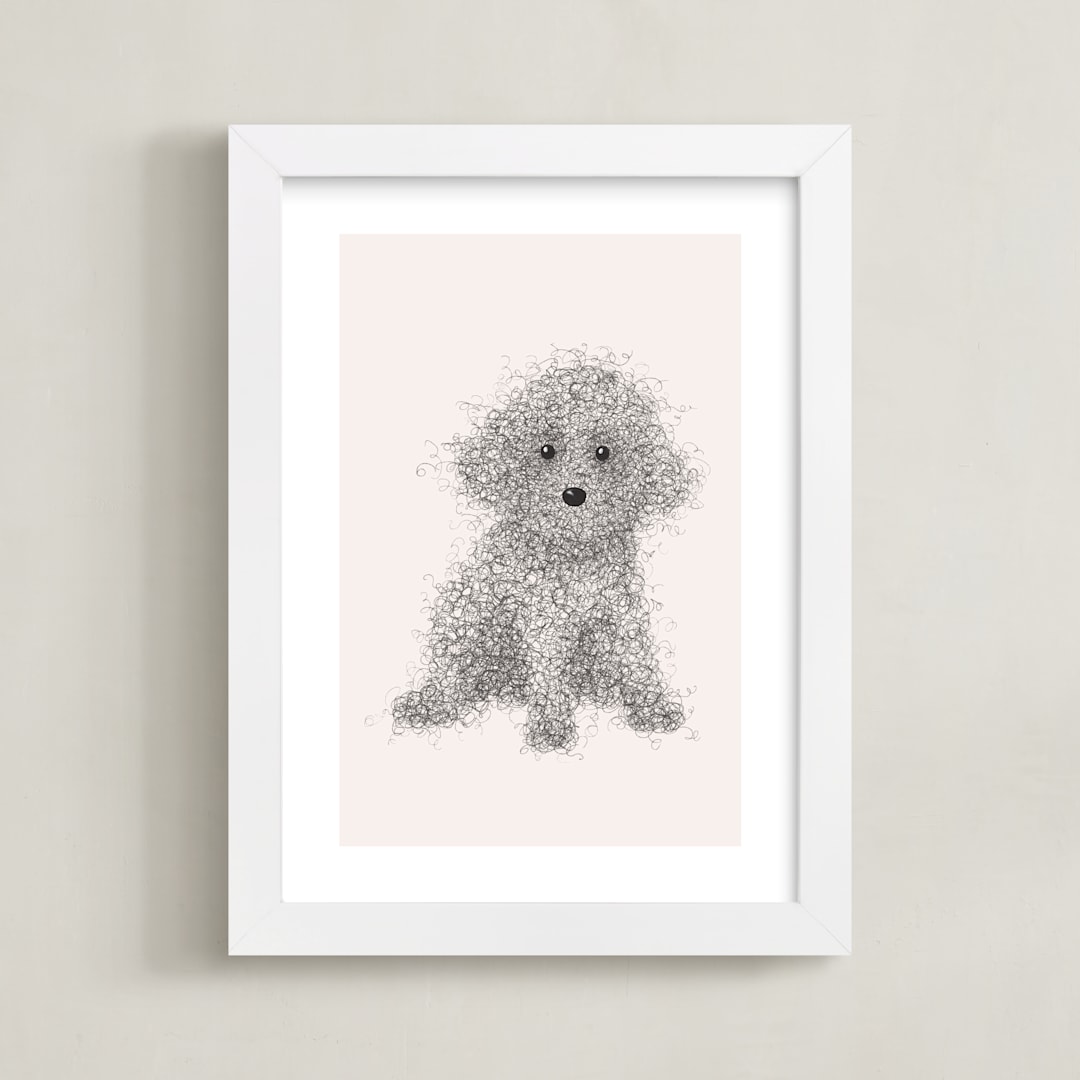 "Bingo" - Art Print in Latte by Dani Lugato - Framed