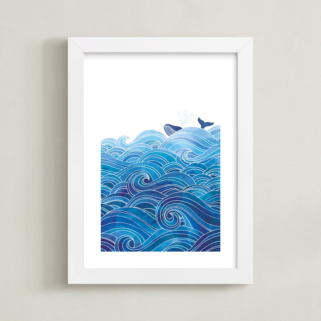 "seas the day" - Art Print in Ocean by Stardust Design Studio - Framed
