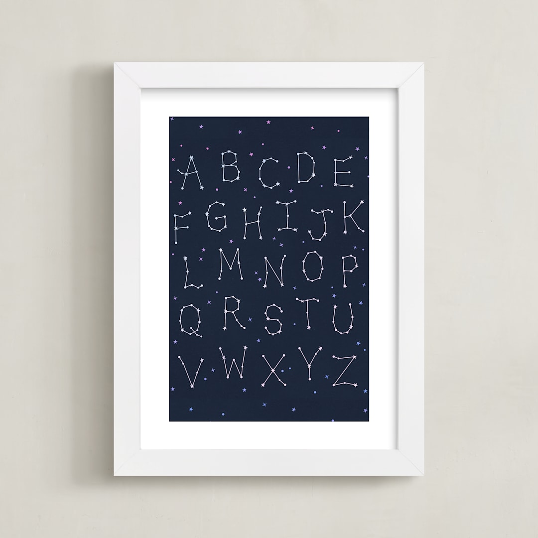 "It's Written in the Stars" - Art Print in Night by McKenna Sato - Framed