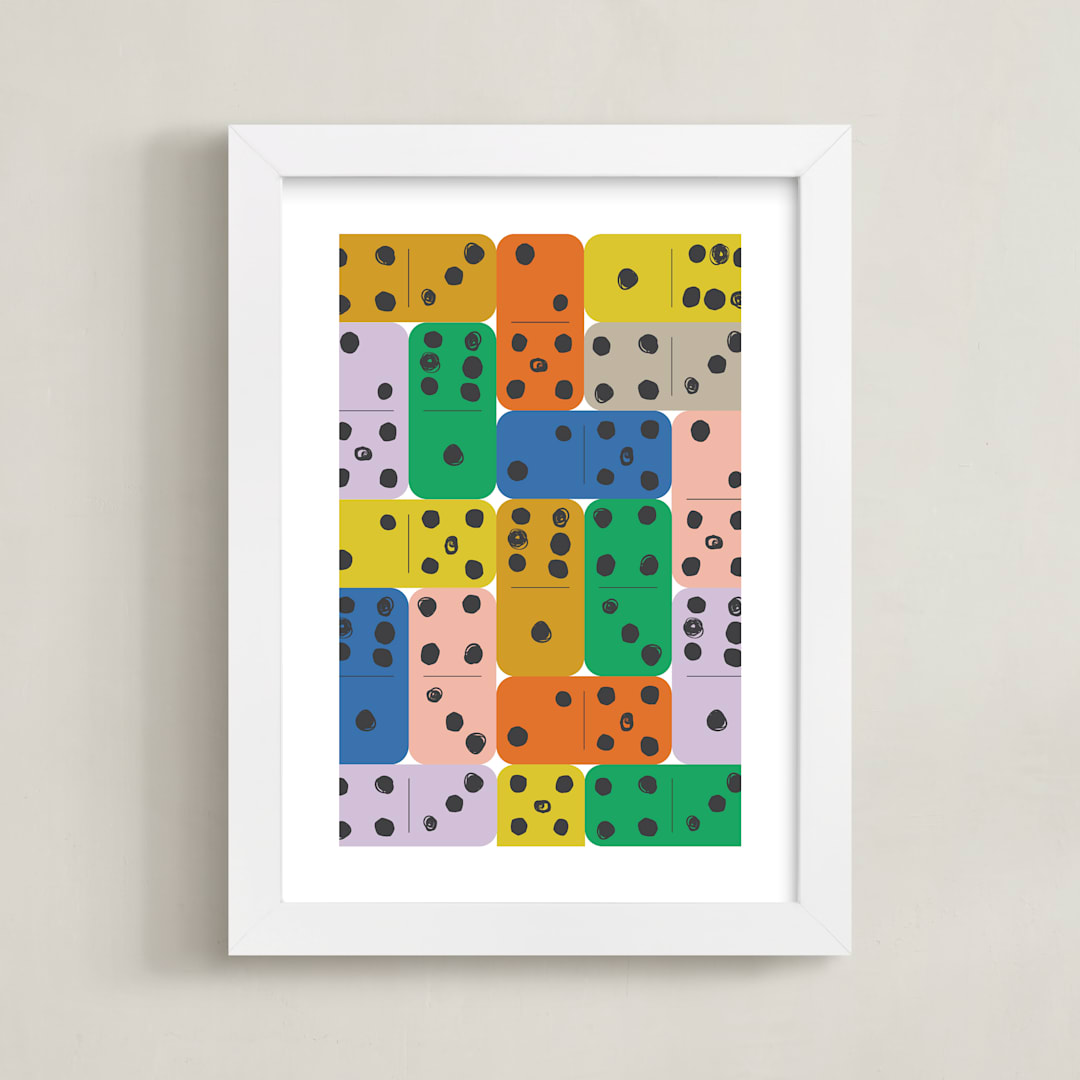 "Fun & Games I" - Art Print in Multi by Ampersand Design Studio - Framed
