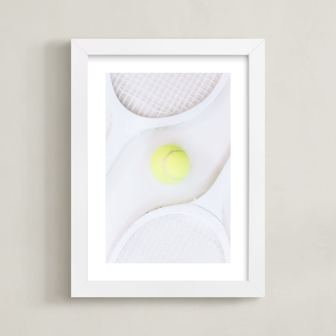 "deuce" - Art Print in wimbledon white by Alicia Abla - Framed