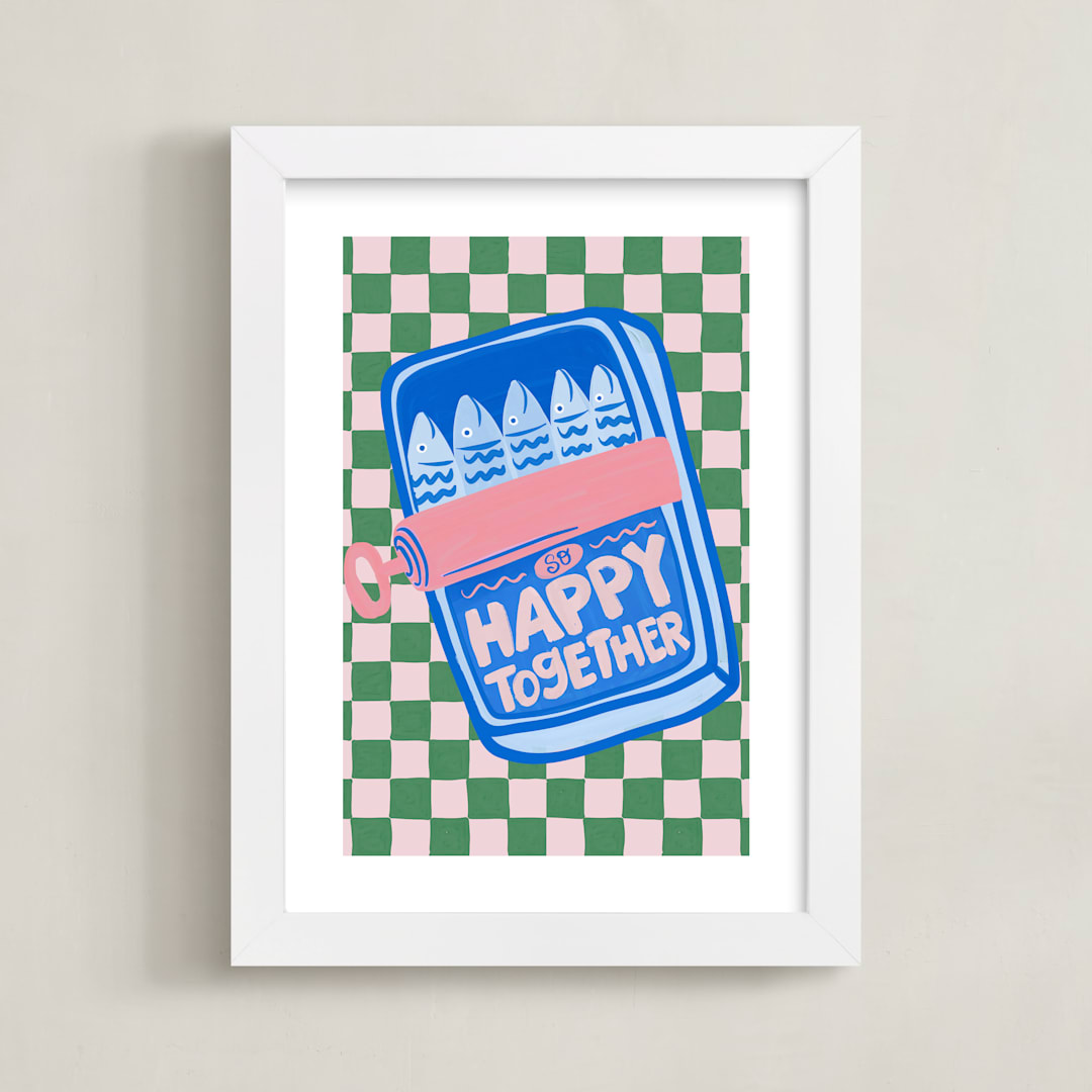 "Piccole Gioie 1" - Art Print in Sea by Jenna Holcomb - Framed