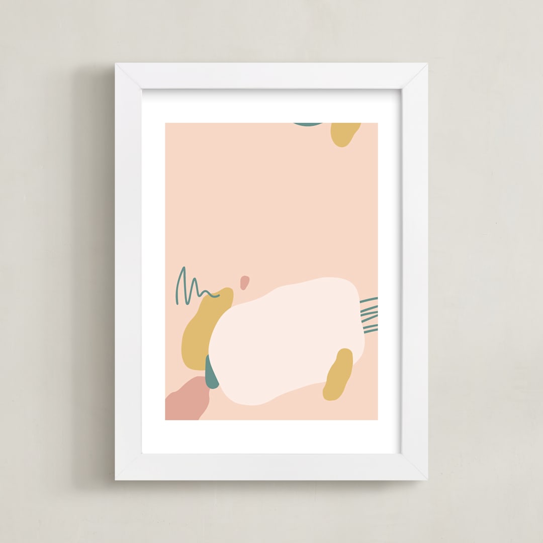 "Just Peachy" - Art Print in Sorbet by Olivia Goree - Framed