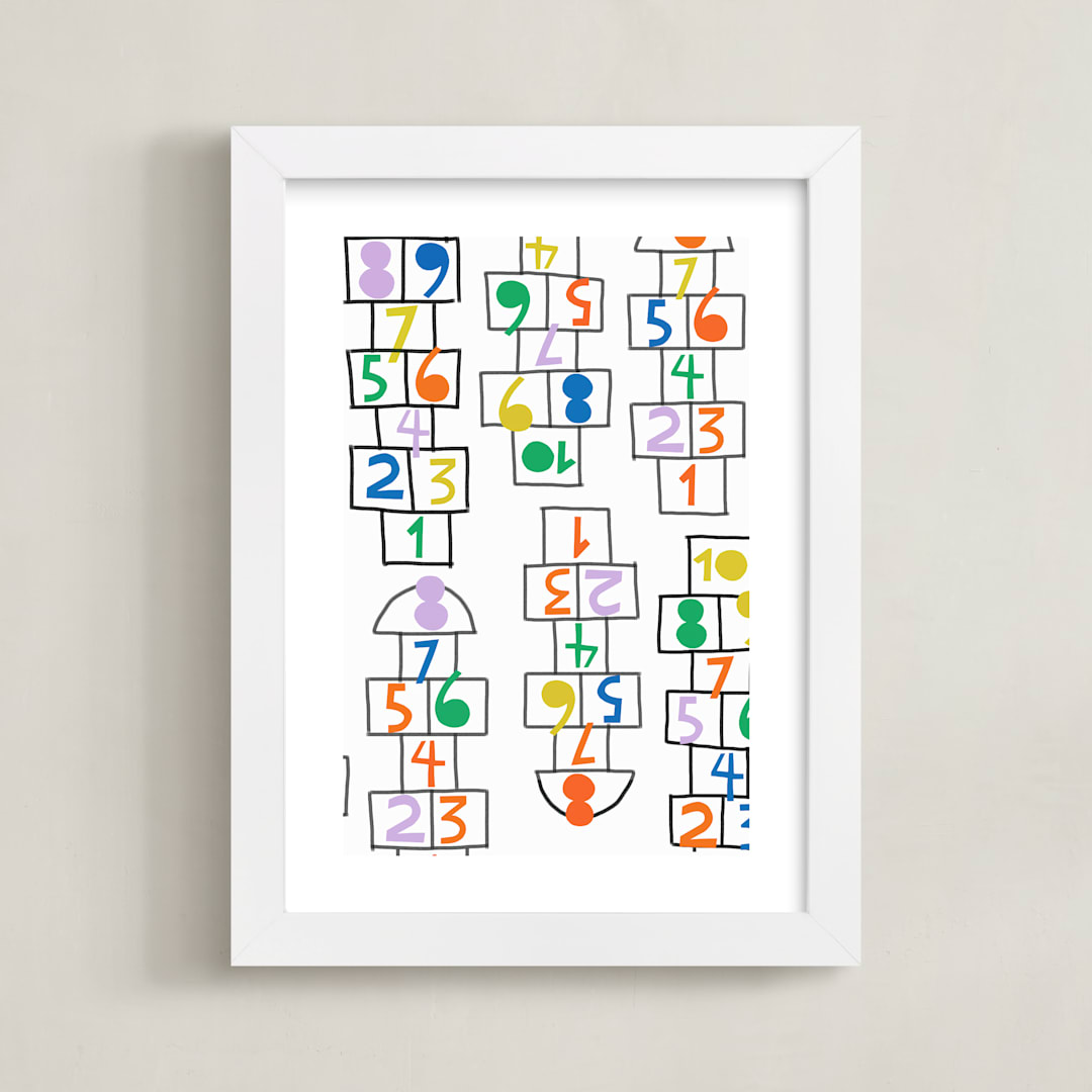 "Fun & Games II" - Art Print in Multi by Ampersand Design Studio - Framed
