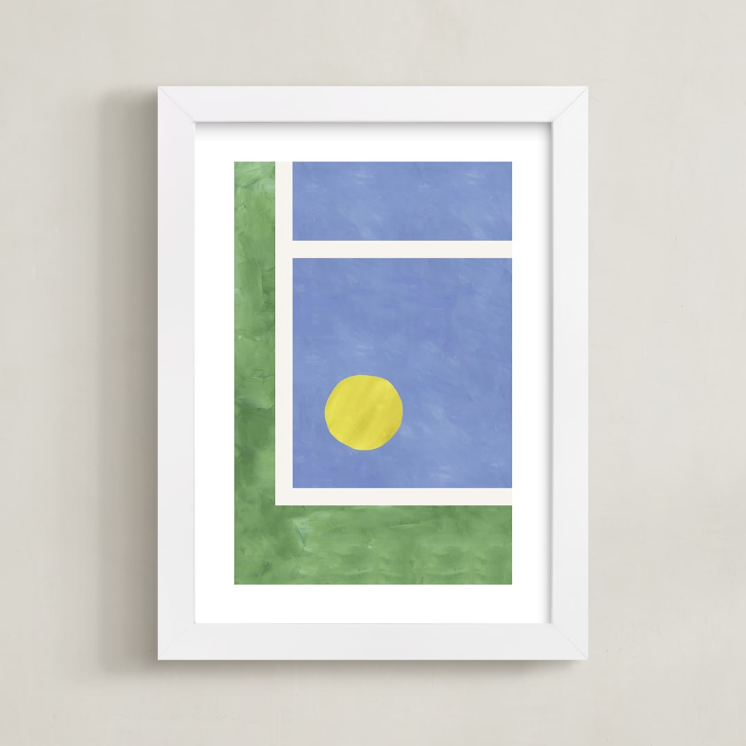 "Your Serve 1" - Art Print in Blue Deuce by Alicia Abla - Framed