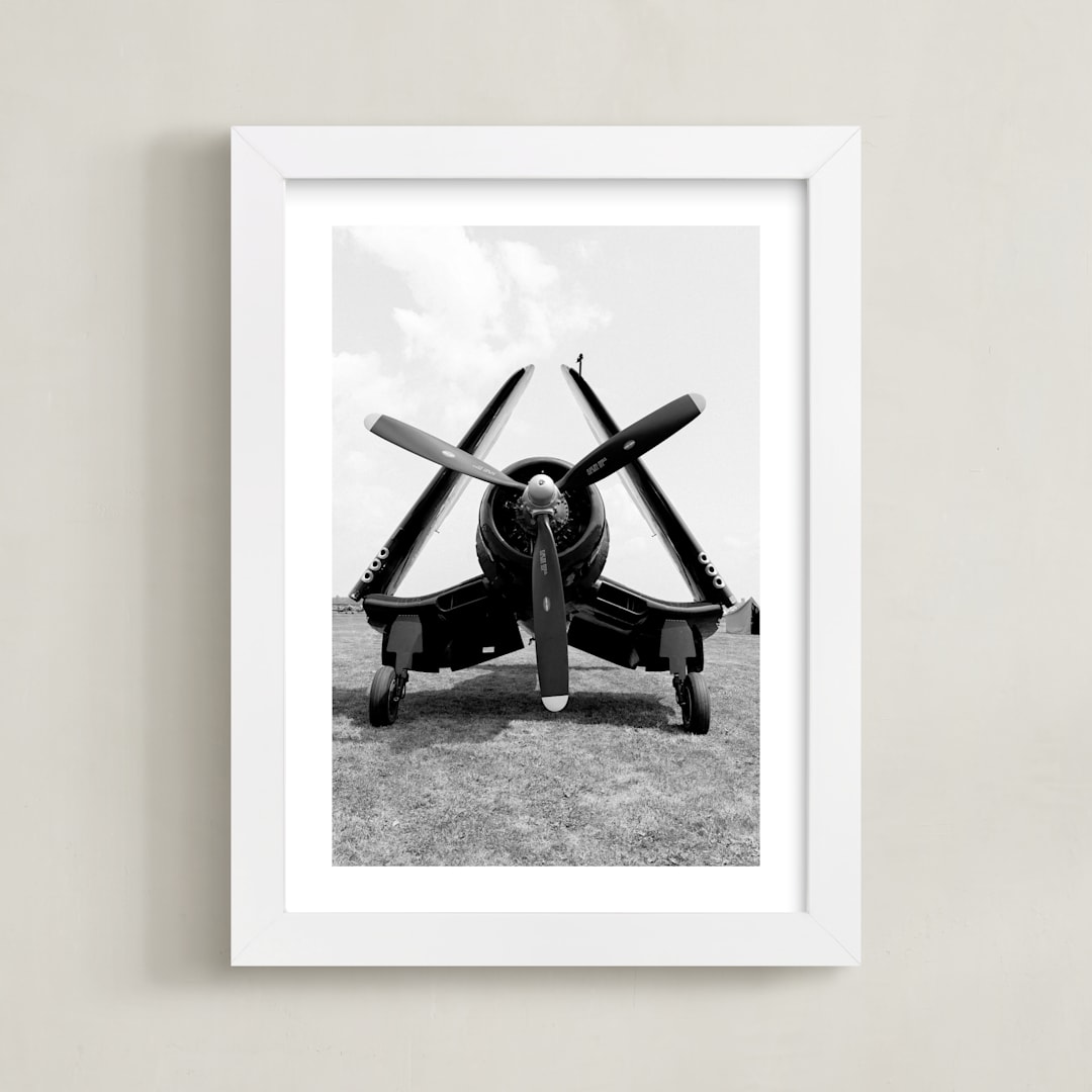 "Sky Bird ~ 4" - Art Print in Black by Janet Cruz - Framed