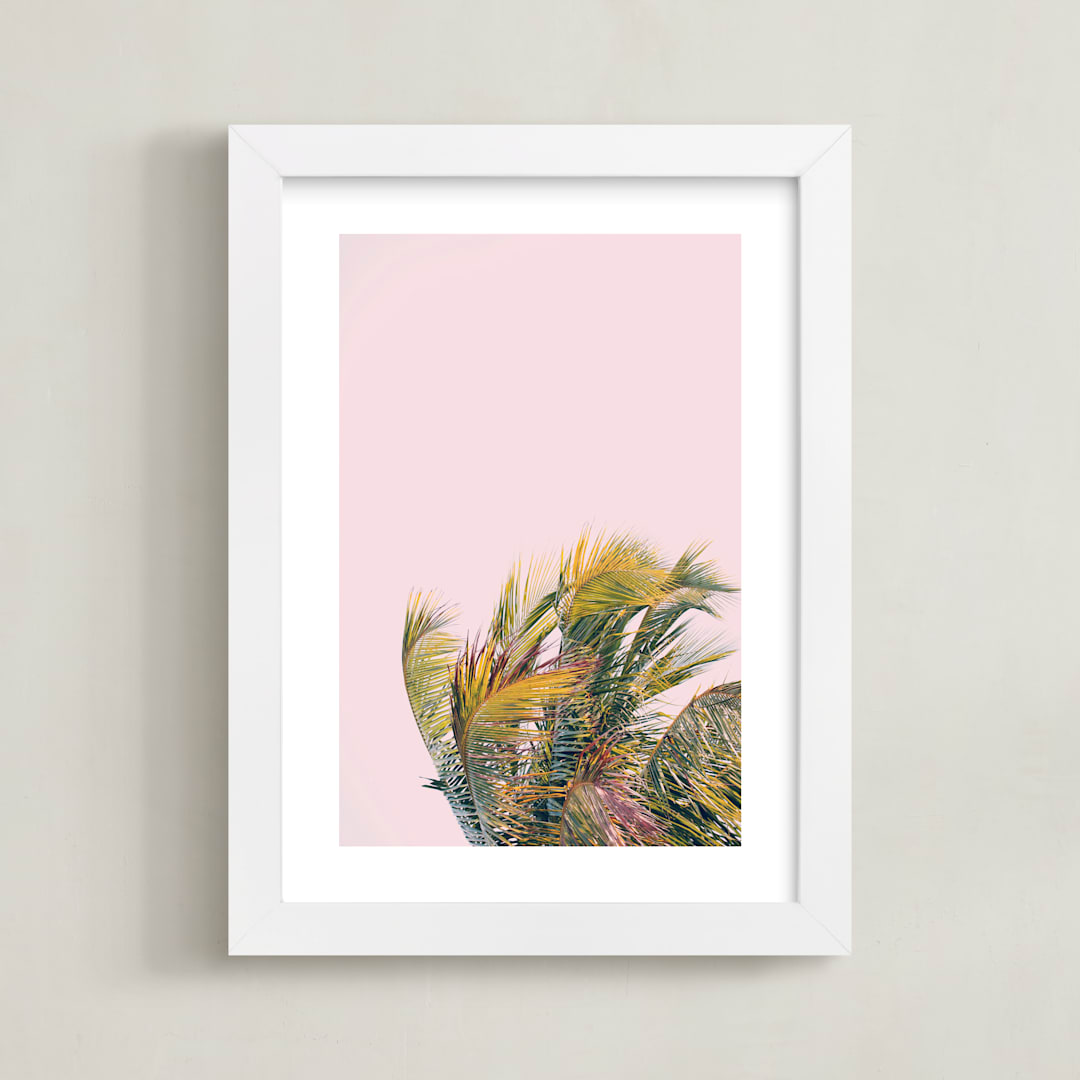 "Like A Hurricane" - Art Print in Pink by ALICIA BOCK - Framed