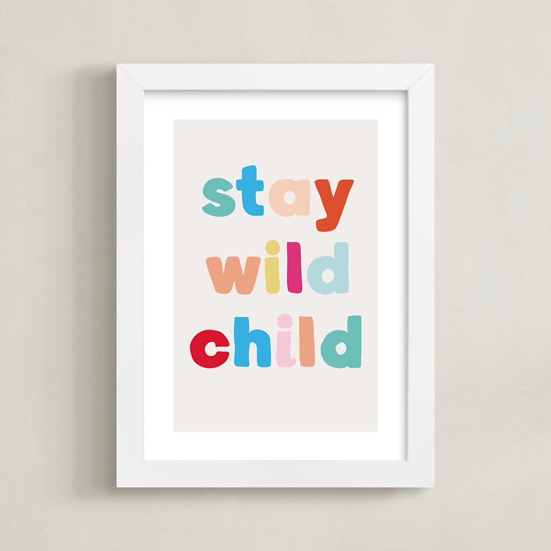 "My type I" - Art Print in Beige by Creo Study - Framed