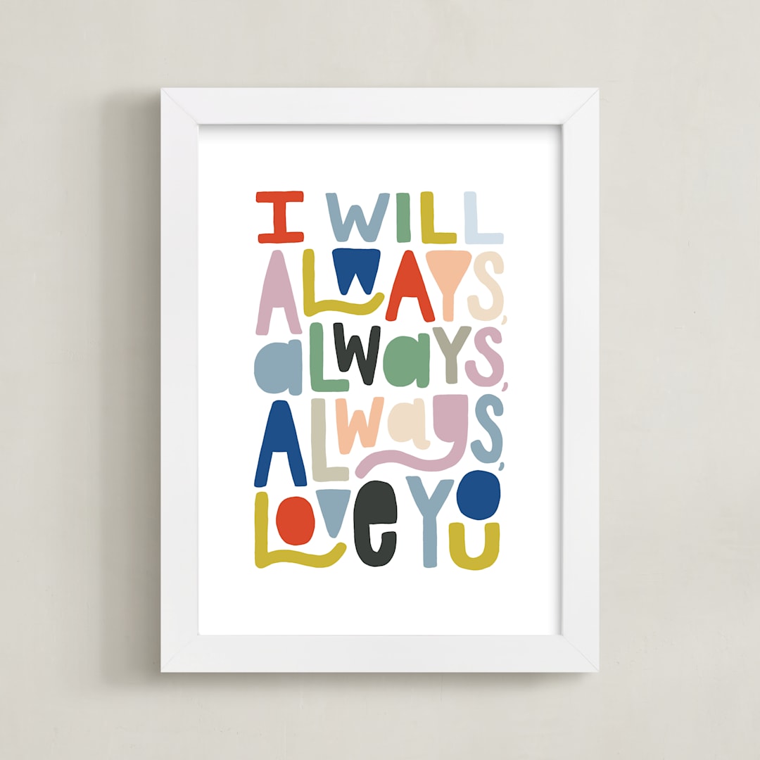 "Always Always" - Art Print in White by Alethea and Ruth - Framed