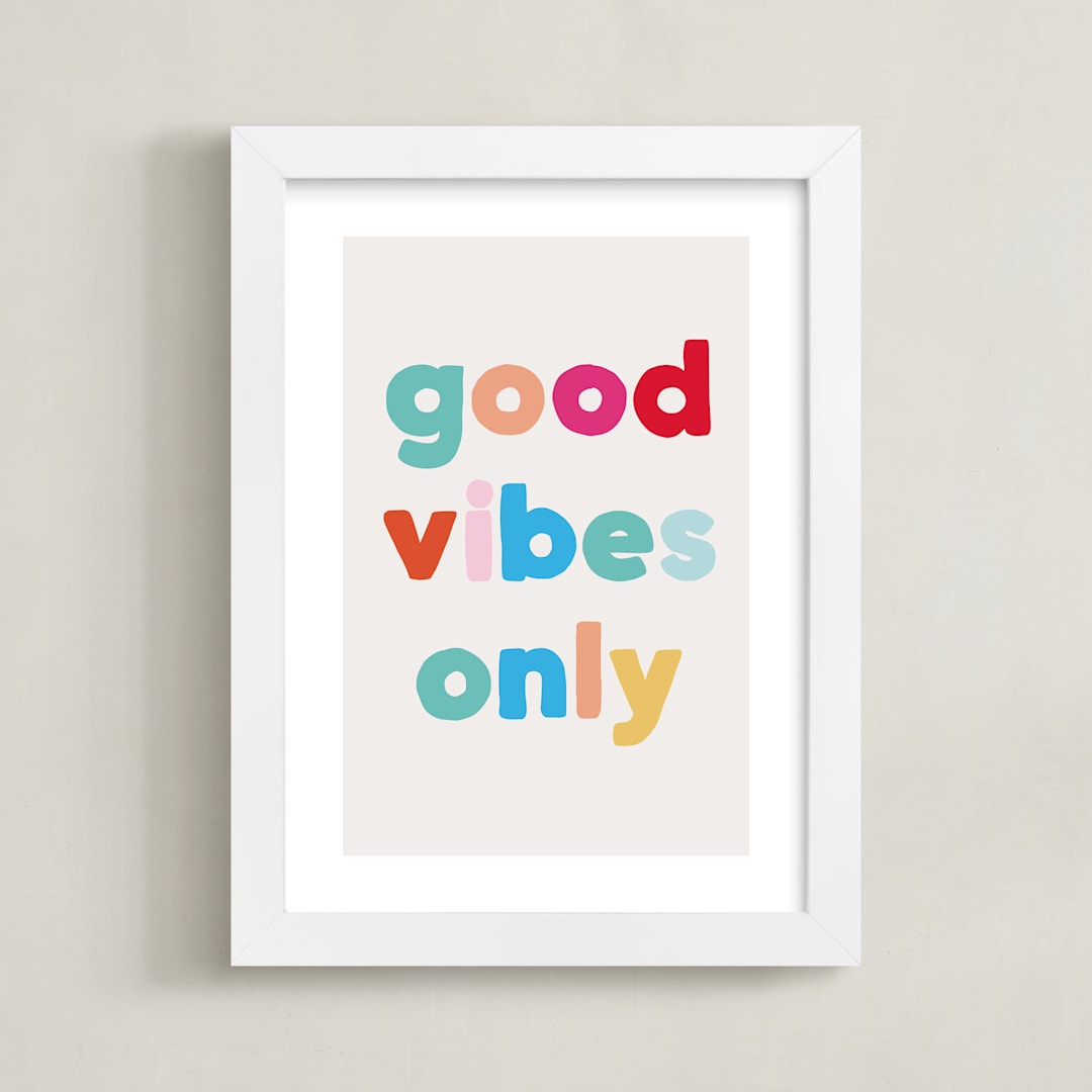 "My type II" - Art Print in Beige by Creo Study - Framed