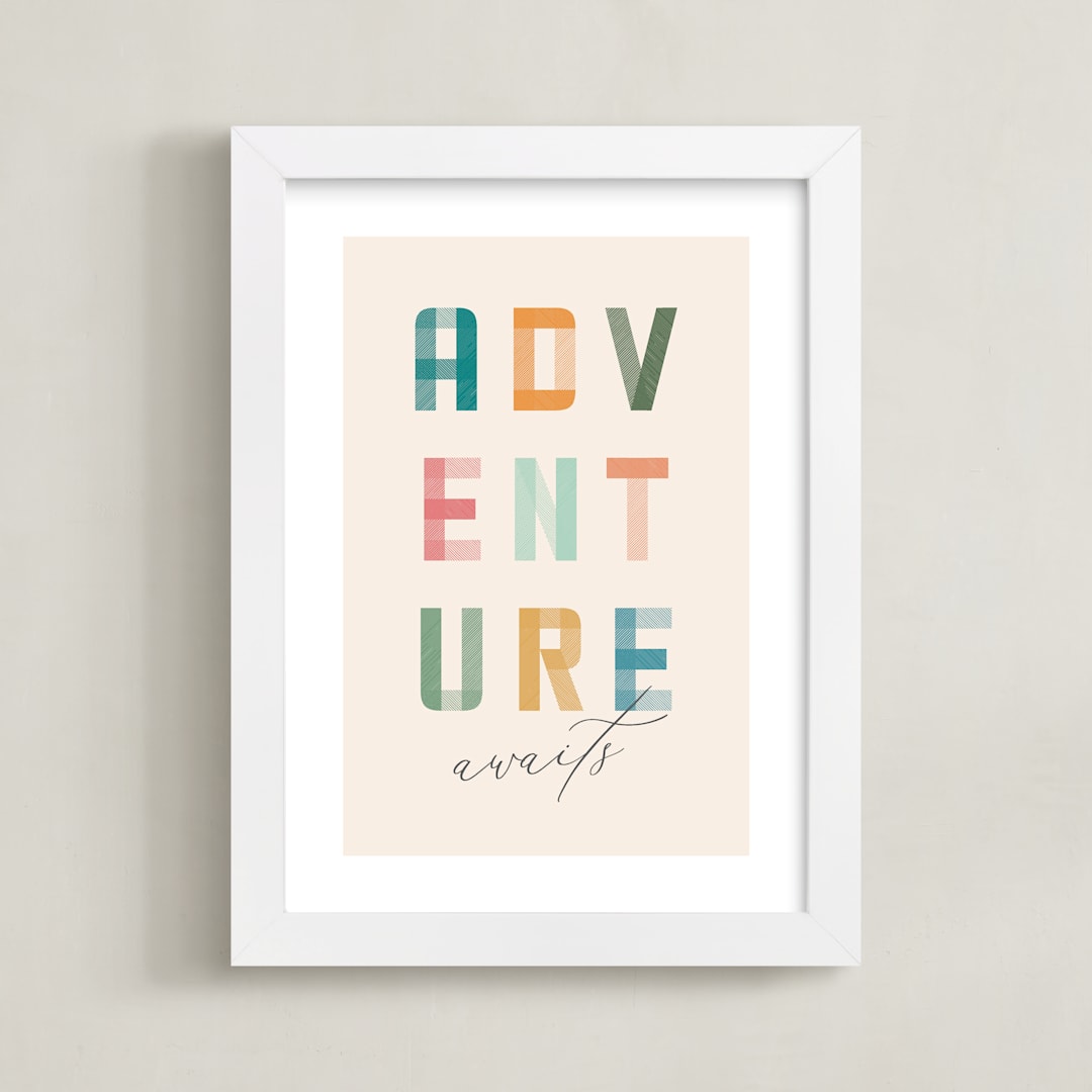 "Adventure Lies Ahead" - Art Print in Paper by Brandy Folse - Framed
