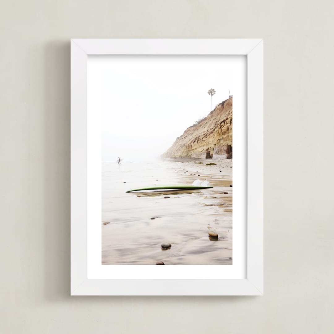 "Stone Steps" - Art Print in Sand by Bree Madden - Framed