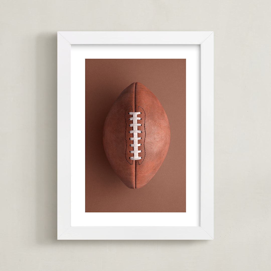 "First Down" - Art Print in Brown by Paola Benenati - Framed