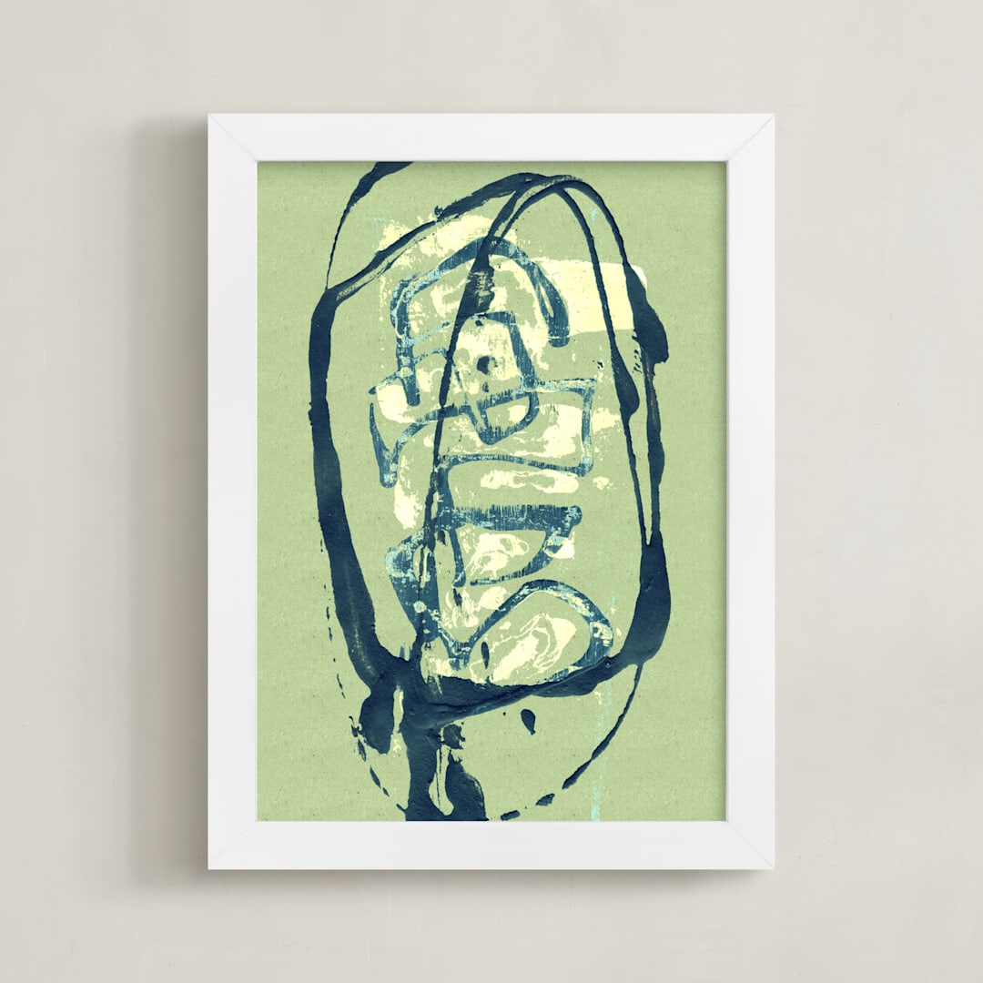 "Viceroy" - Art Print in Green by Misty Hughes - Framed