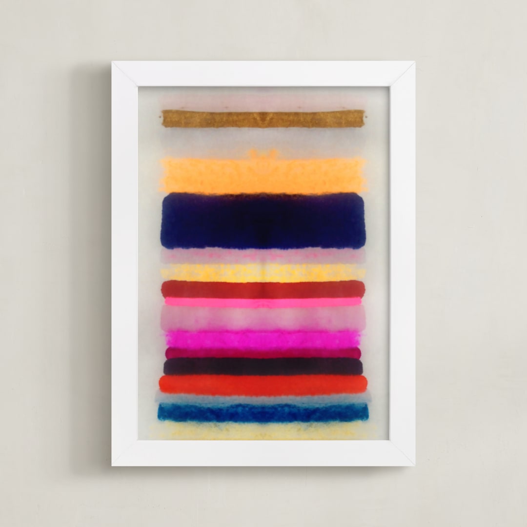"Free" - Art Print in Hot Pink by HAPI ART - Framed