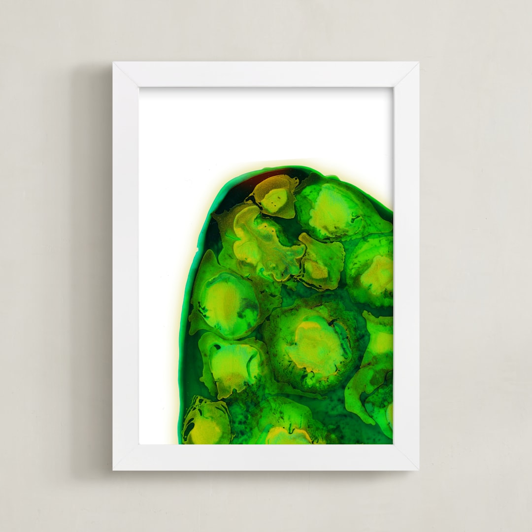"Malachite I" - Art Print in Kelly Green by Alex Isaacs Designs - Framed