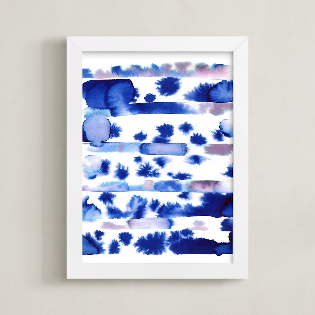 "ultraviolet burst" - Art Print in ultra violet by Kelly Witmer - Framed