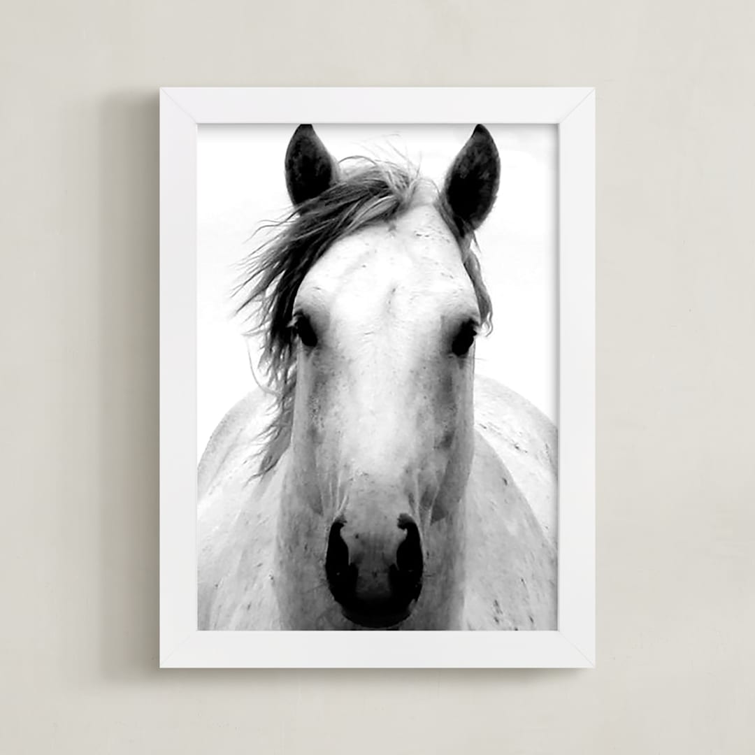 "Sand Spirit" - Art Print in Black and White by Leslie Le Coq - Framed