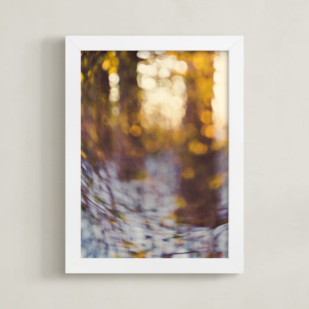 "Glitter Globe" - Art Print in Glittery Gold by Stacy Kron - Framed