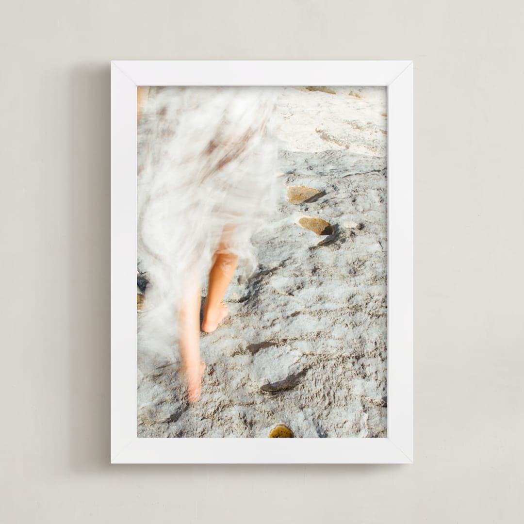 "Finding Center" - Art Print in Stone by Kaitlin Rebesco - Framed