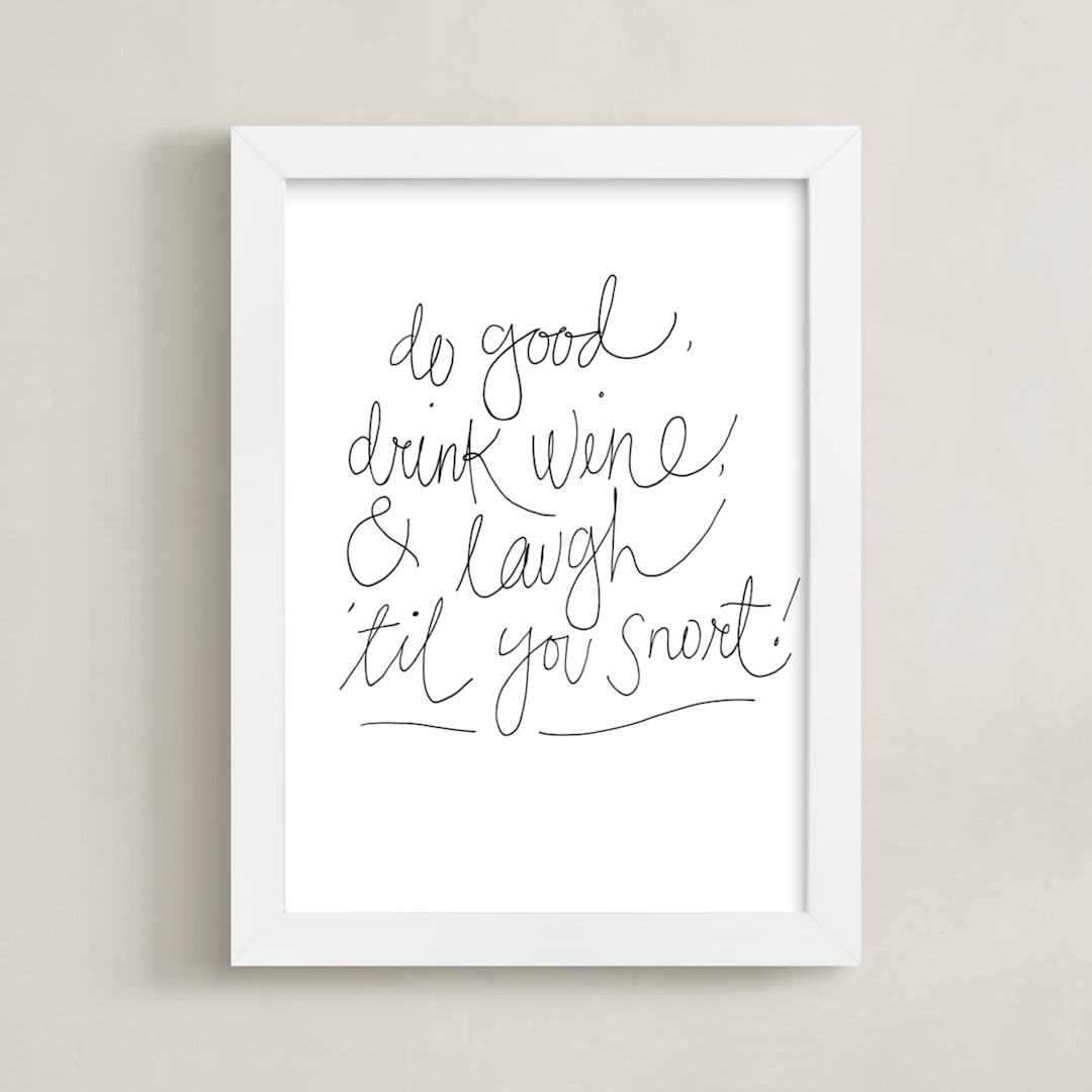 "Good Words" - Art Print in Ink  by Katie Craig - Framed