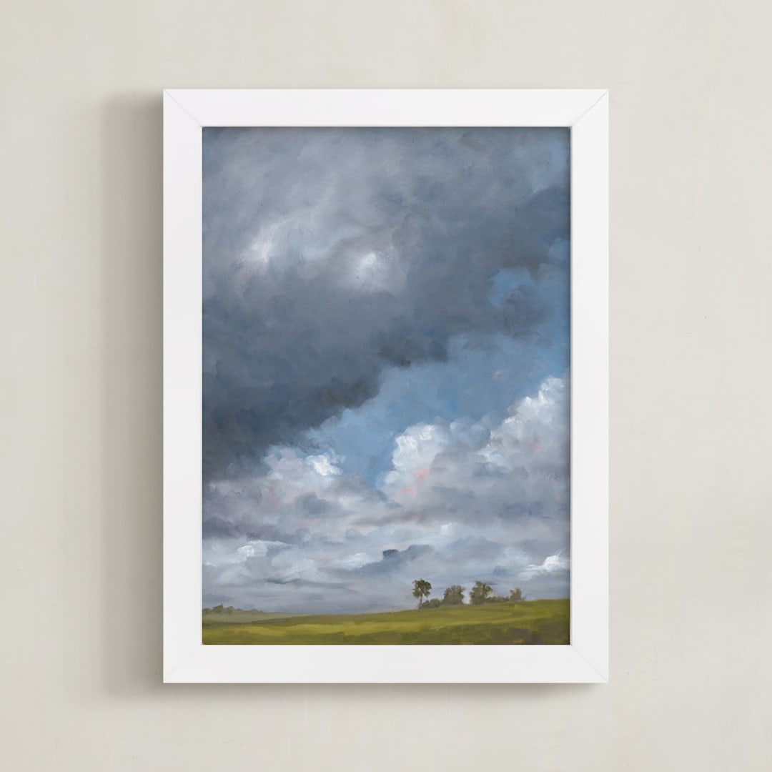 "Topland Storm" - Art Print in Thunder Blue by Stephanie Goos Johnson - Framed