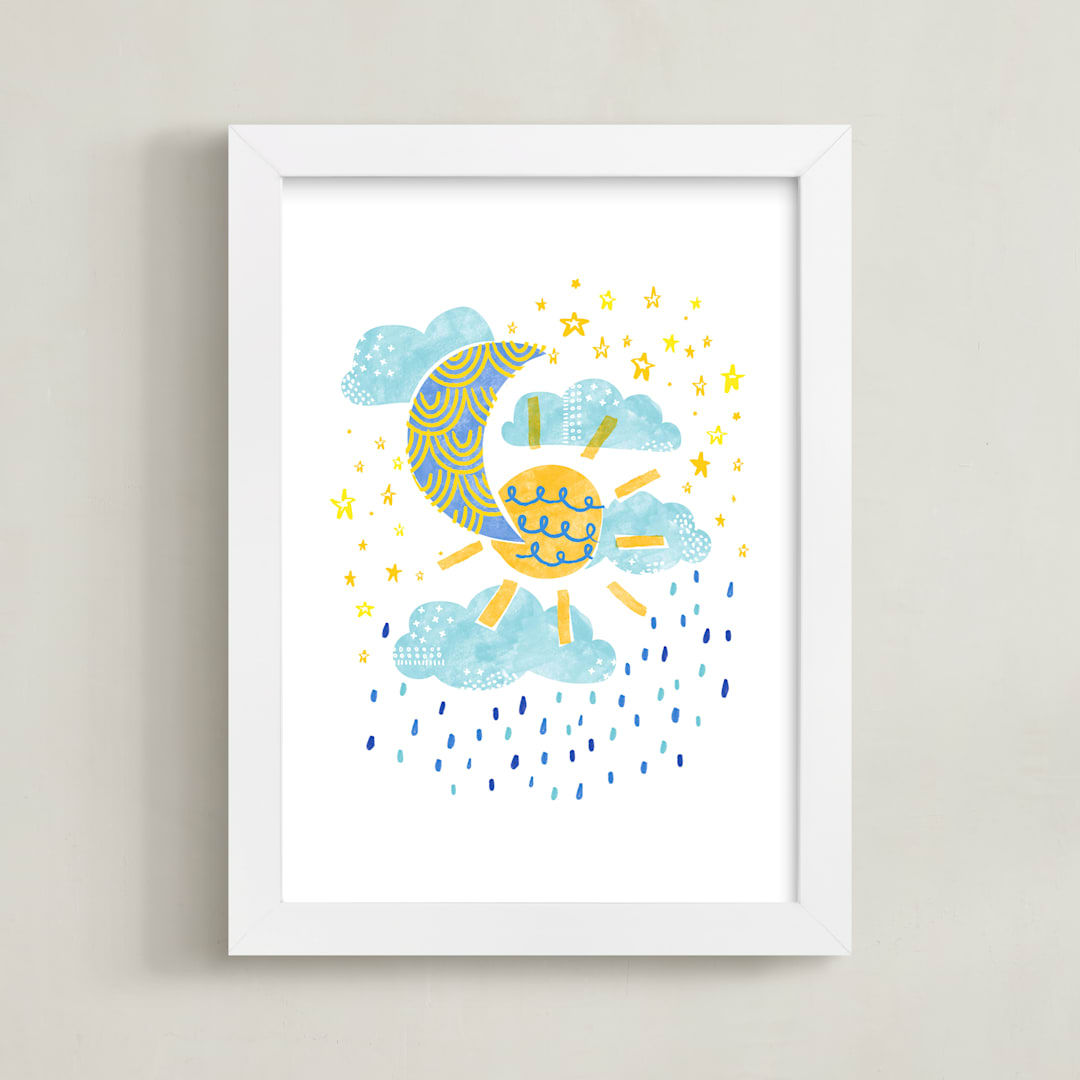 "Twinkle Sky Collage" - Art Print in Sky by Ariel Rutland - Framed