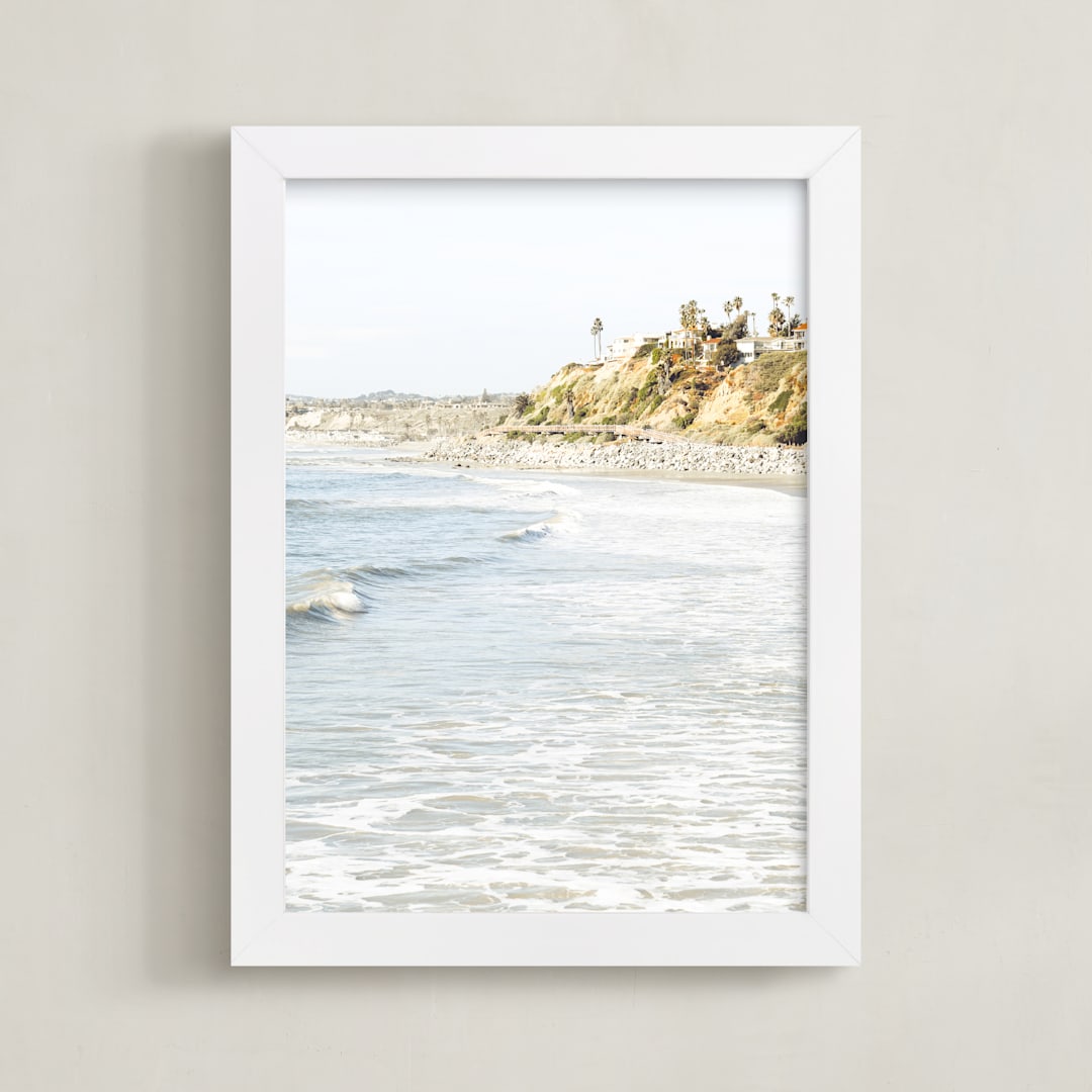 "San Clemente" - Art Print in Sea Glass by Shawna Urban - Framed