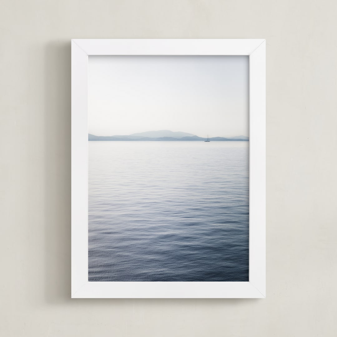 "Hellas VI" - Art Print in Aegean Blue by Lindsay Ferraris Photography - Framed