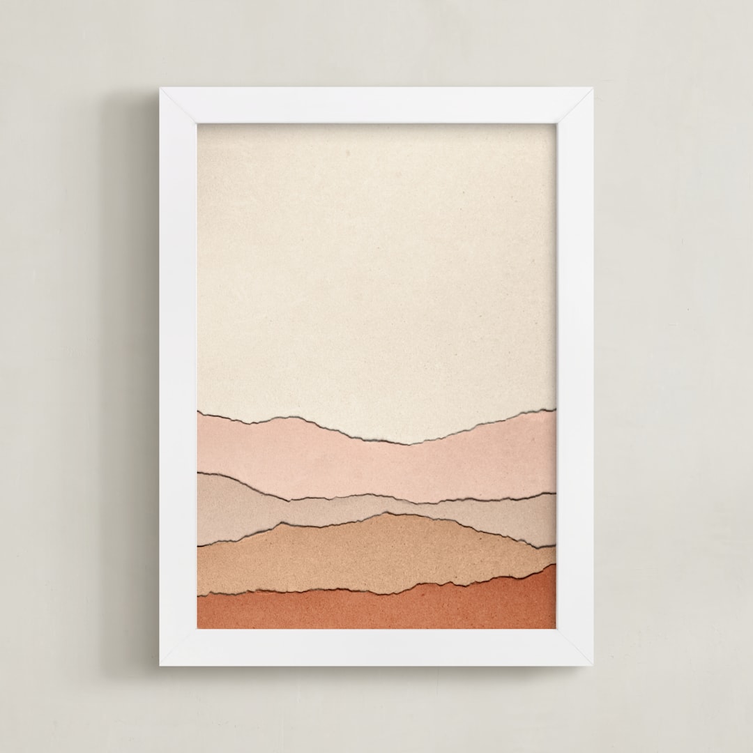 "Dawn." - Art Print in Sunset by Katy Shen - Framed