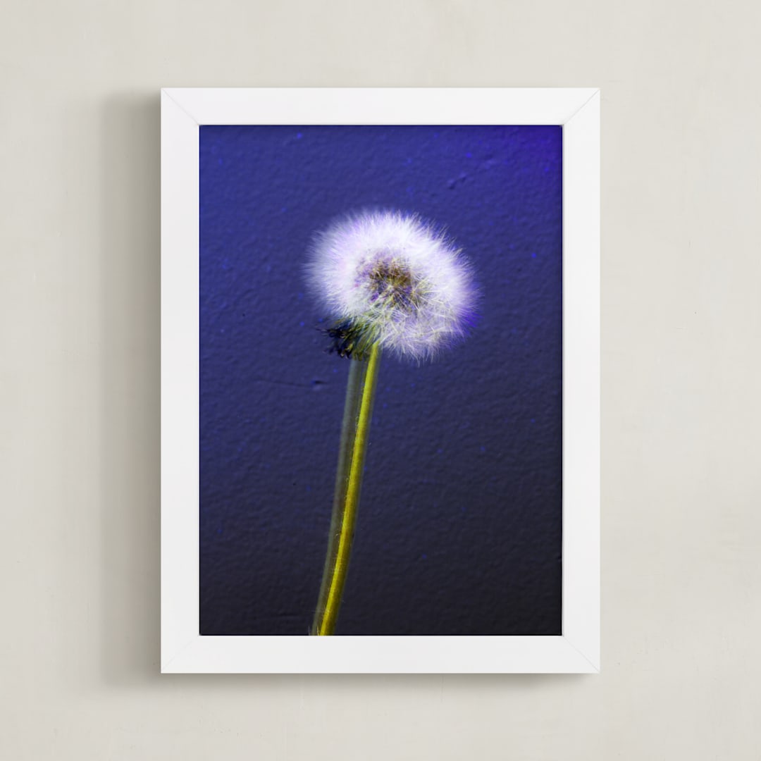 "Dandy Stack" - Art Print in Royal Dandelion by Jeff Preuss - Framed