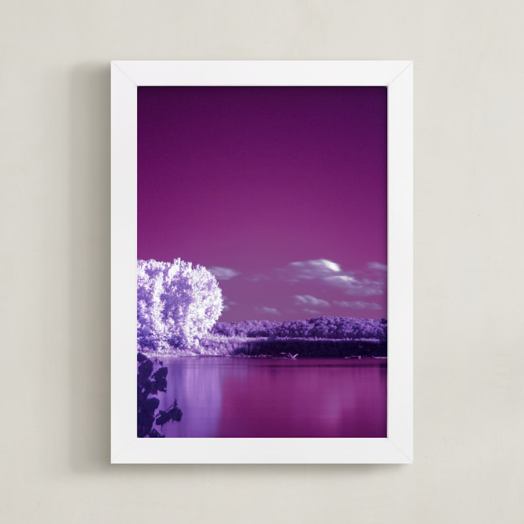 "Riverradiate Five" - Art Print in Magenta Glow by Jeff Preuss - Framed