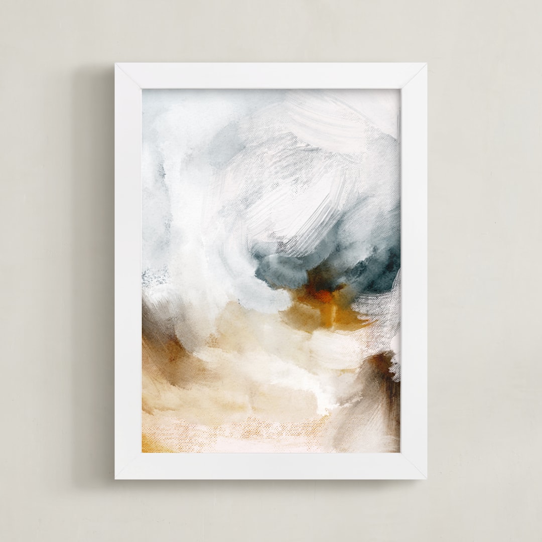 "Sand Storm" - Art Print in Sand by Britt Mills - Framed