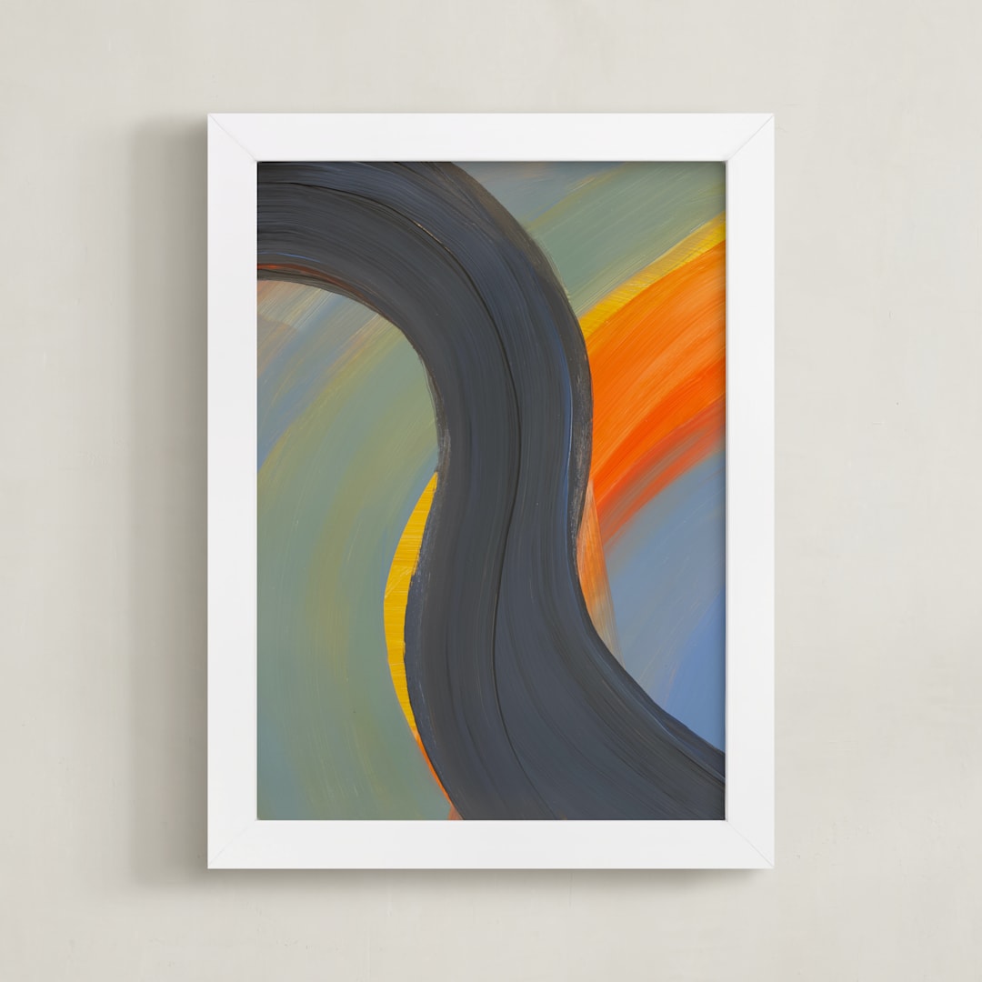 "Freeway" - Art Print in Asphalt by Camille Pietrow - Framed