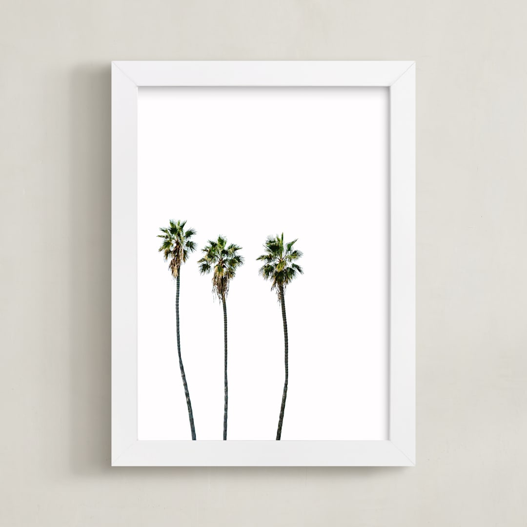 "3 Kings" - Art Print in White by Mike Sunu - Framed