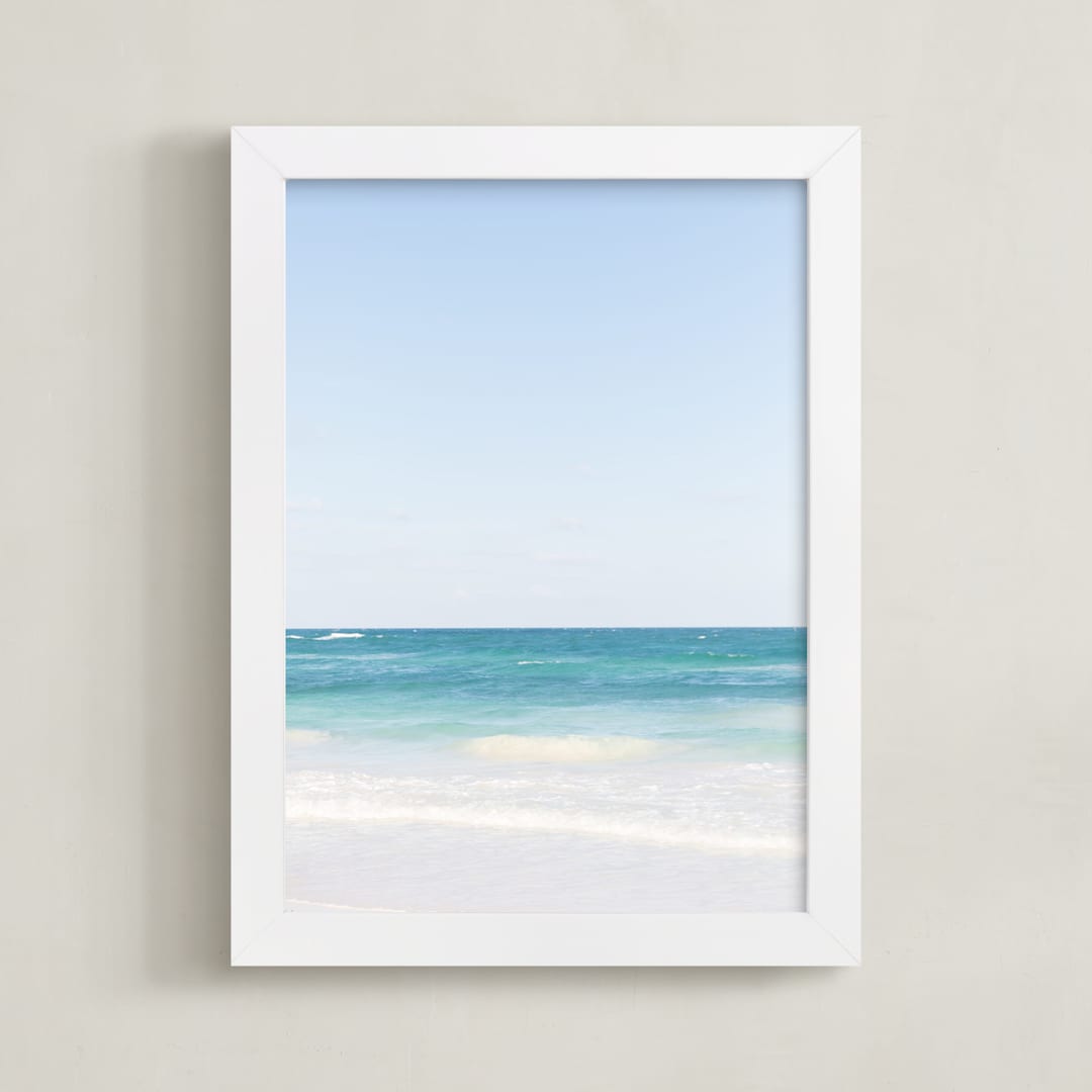 "Yucatan IX" - Art Print in Carribean Blue by Lindsay Ferraris Photography - Framed