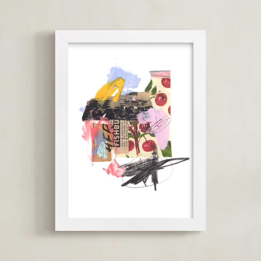 "Wild Hello" - Art Print in Lavender by Misty Hughes - Framed