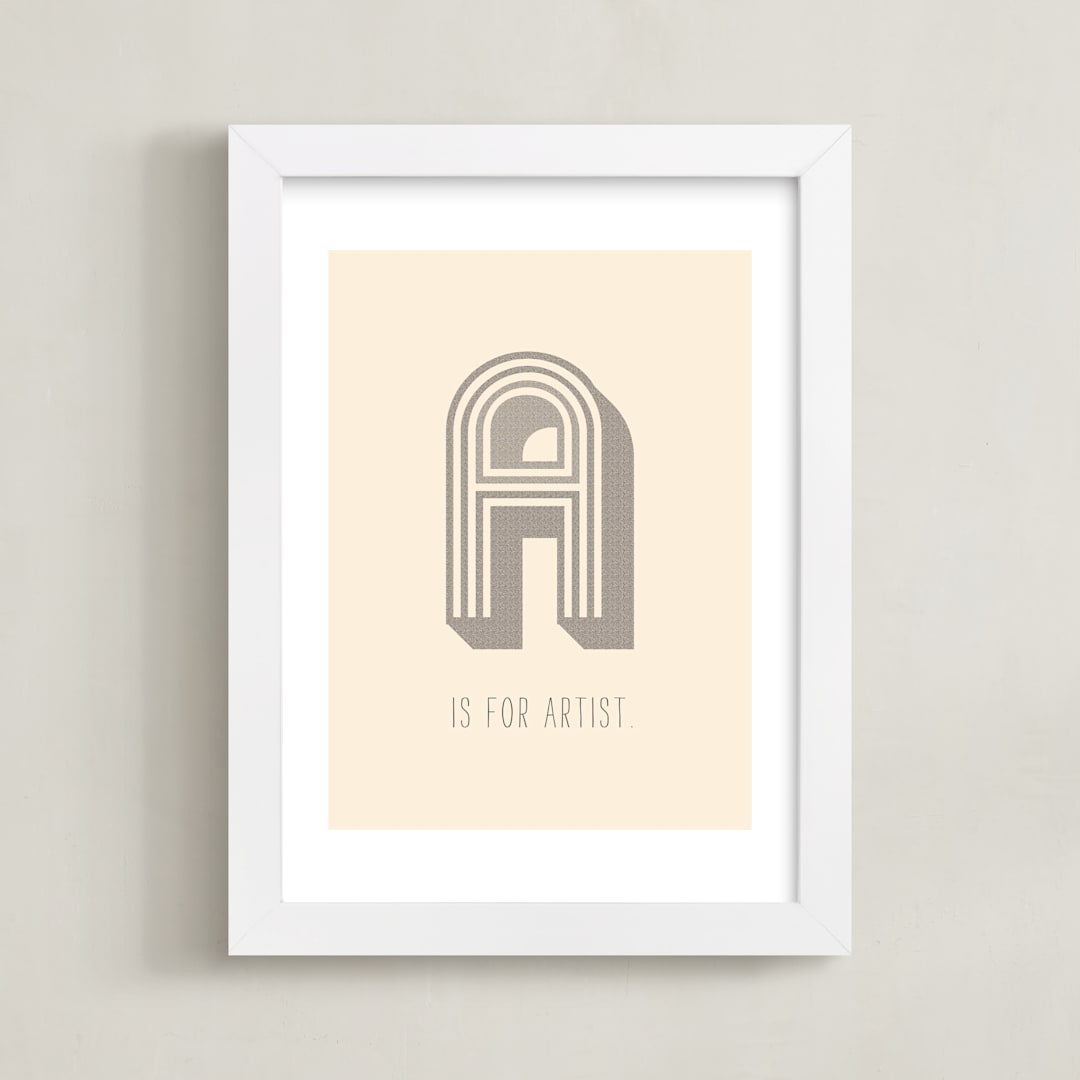 "Artisan" - Art Print in Almond by Marabou Design - Framed