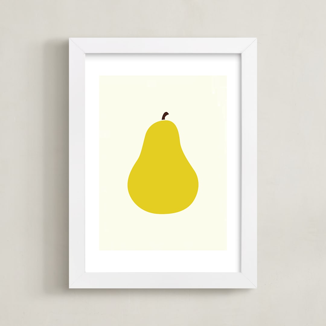 "Heirloom Pear" - Art Print in Danjou by Alexandra Stafford - Framed