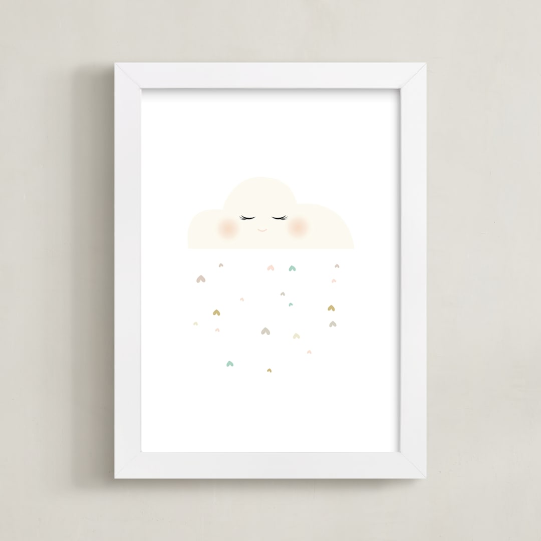 "Miss Cloud" - Art Print in Cotton by fatfatin - Framed