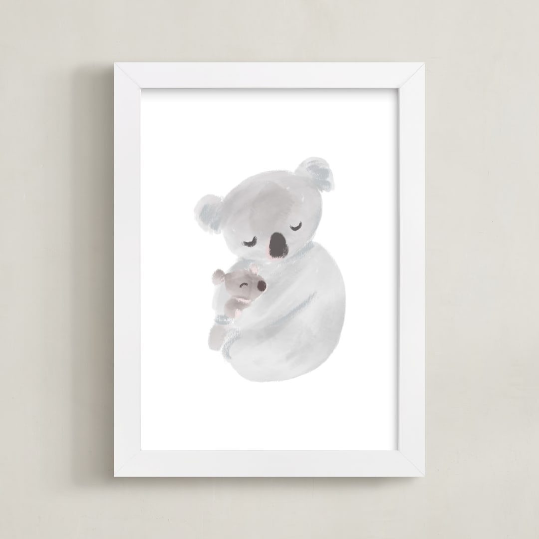 "suzette" - Art Print in grey by chocomocacino - Framed