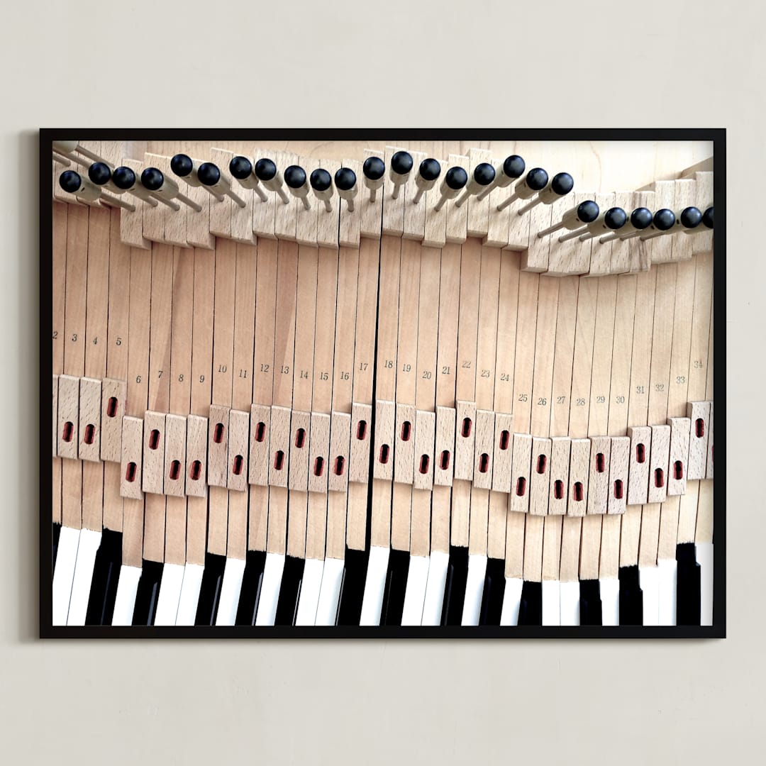 "Key Rehab" - Art Print in Oxblood by Poppy A - Framed