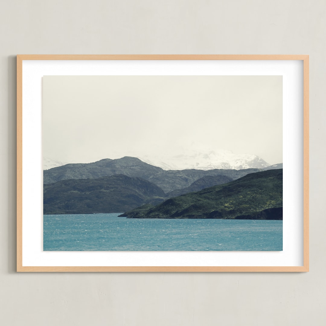"Landscape 2" - Art Print in Ocean Blue by lulu and isabelle - Framed