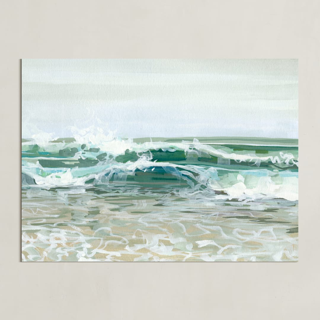 "Soft Break" - Art Print in Pale Aqua by BROOK PAGE - Unframed